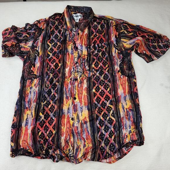 Vintage Hawaiian Shirt Mens Sz Medium Lot of 4 Rayon Cubavera NWT Y2k Summer - Picture 10 of 13